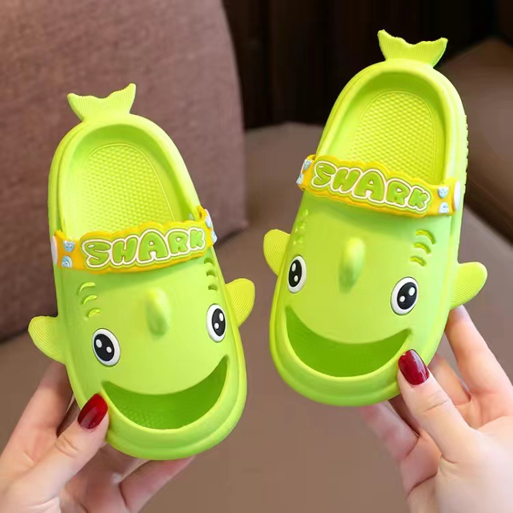 Children's Slippers Summer Boys Cartoon Cute Boys and Girls Soft Bottom Non-Slip Indoor Baby Toddler Closed Toe Sandals