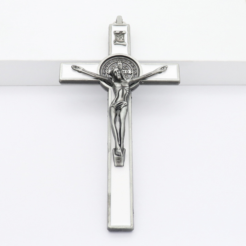 Foreign Trade Hot Sale Factory Current Supply Jesus Cross Metal Religious Crafts Pendant Home Office Decorations