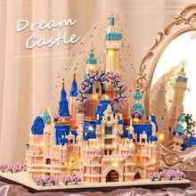 兼容乐高粉色梦幻城堡女孩高难度巨大型拼装模型摆件一件包邮