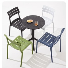 北欧创意艺术塑料椅家用餐椅靠背甜品奶茶店椅子