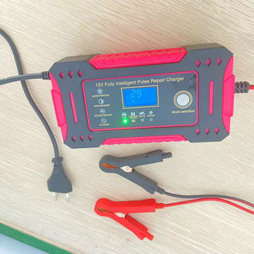 跨境12v10a智能脉冲充电器免维护摩托电动汽车电瓶修复充电器批发