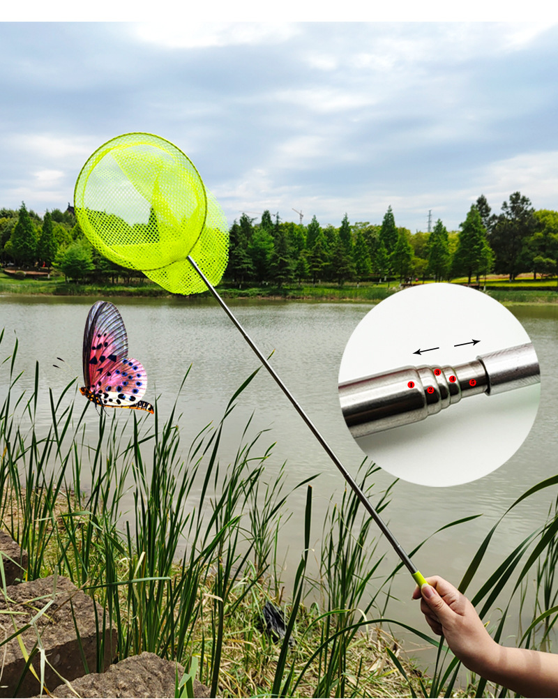 昆虫网 昆虫捕捉网 采用优质可收缩不锈钢  拿起来轻盈 是生物实验
