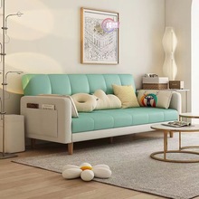 简易出租屋用小户型客厅现代简约科技布沙发床一体两用可折叠沙发