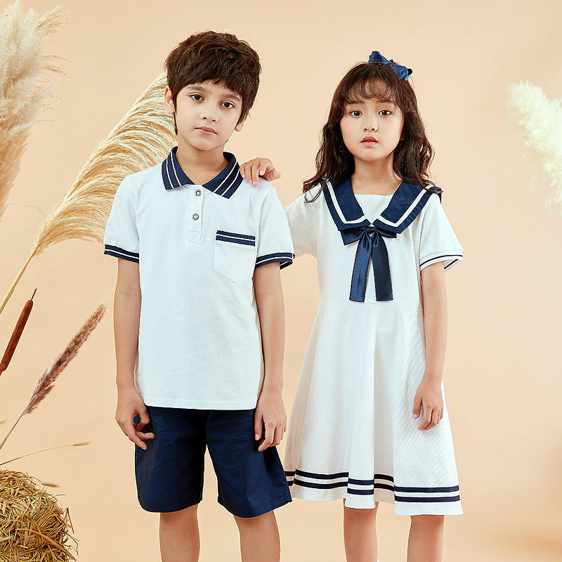 校服小学生夏季英伦风幼儿园园服男女儿童班服运动套装加工定制款