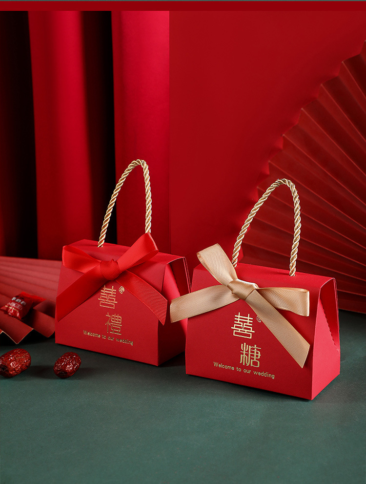 大号糖盒结婚喜糖盒子手提喜糖喜礼2022新款现货婚礼喜糖礼盒批发