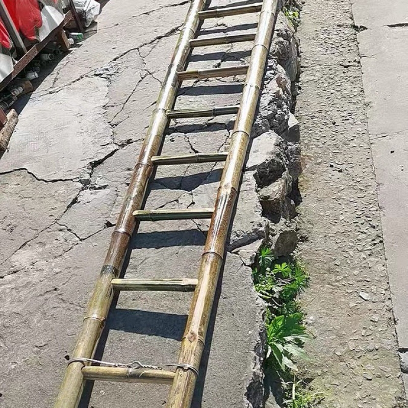 梯子竹直梯2米到3米4米家用工程电力直梯工程幼儿园竹梯一件批发