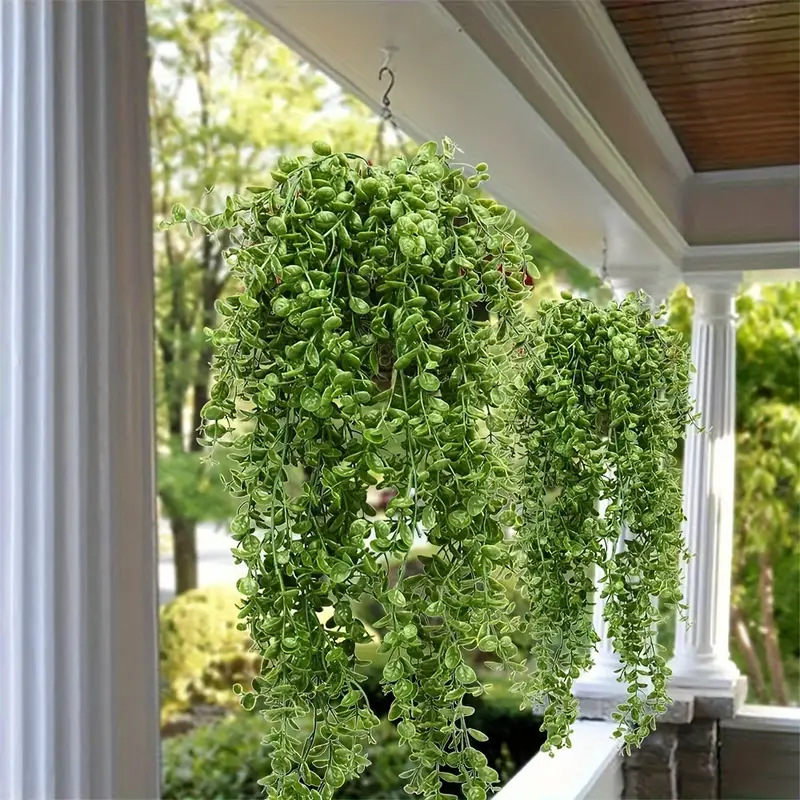 仿真绿植地豆叶藤条家居婚庆装饰尤加利悬挂缠绕萍叶藤藤蔓人造花