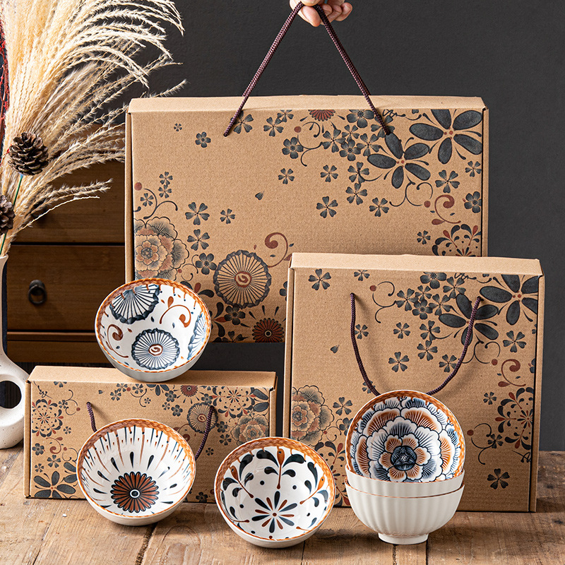 日式陶瓷碗餐具套装礼盒装伴手礼小礼品公司logo开业活动赠送礼物