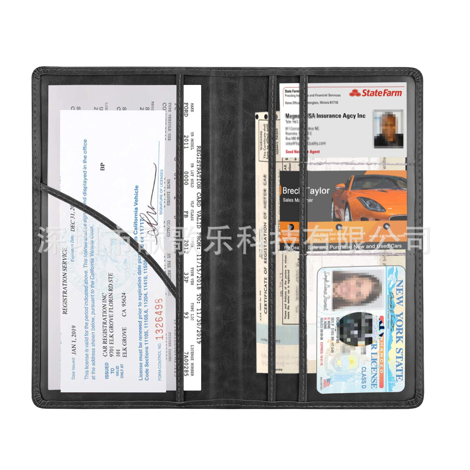 驾驶证皮套汽车登记证保险单保护套卡包钱包超薄长款护照夹