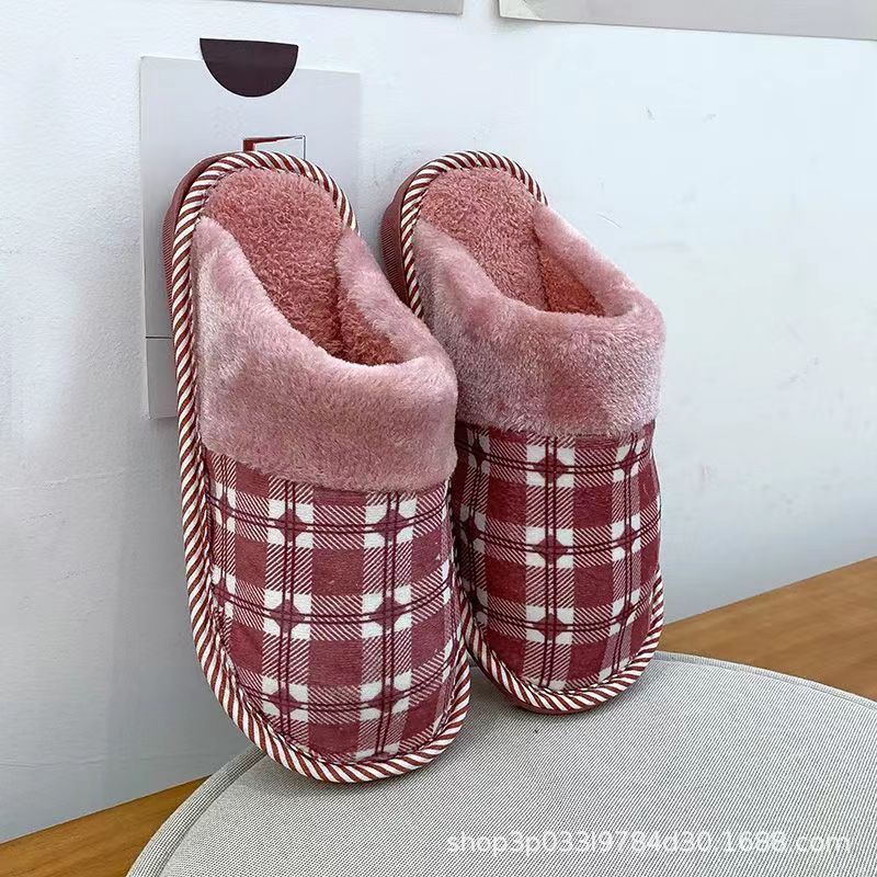 Winter Cotton Slippers Fashion Trendy Home Versatile Korean Style Home Indoor Wholesale Foreign Trade Stall Couple Women's Cotton Slippers