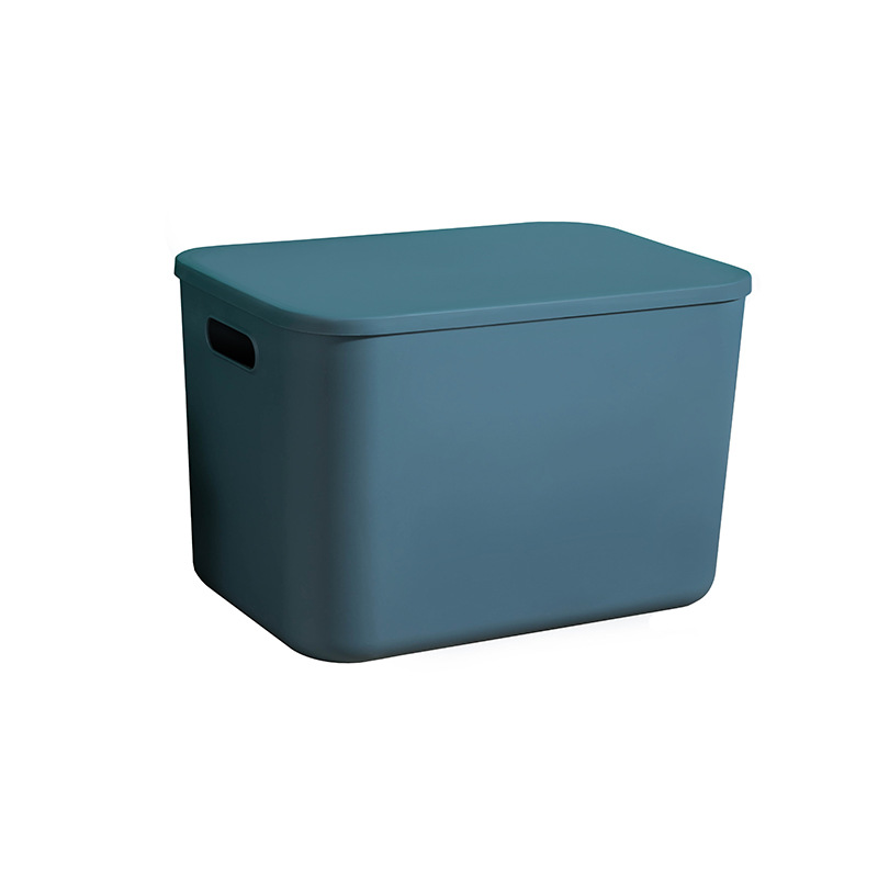 Household Contrast Color Storage Box Wardrobe Clothes Storage Box with Lid Large Size Storage Basket Sundries Container Plastic