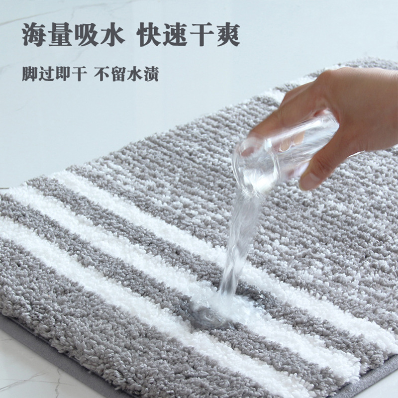 Exclusive for Cross-Border 2022 New Floor Mat Bathroom Non-Slip Toilet 2-Piece Floor Mat Bathroom Carpet Factory Direct Sales