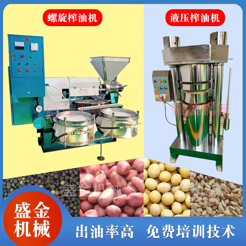 紫苏茶仔油亚麻籽核桃仁两相电榨油机橄榄胡麻山茶籽螺旋榨油机械
