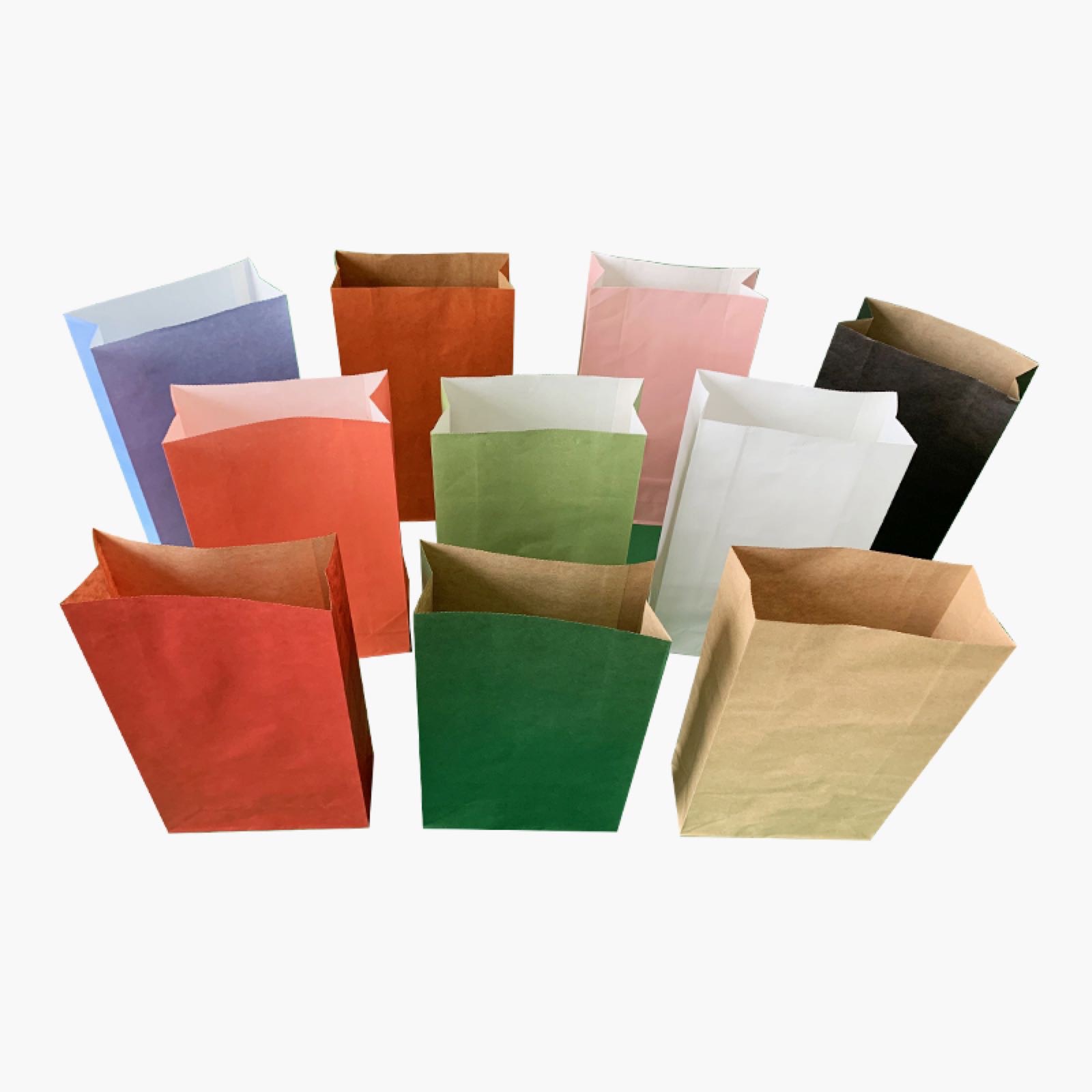 出口中号无提手折口纸袋平口袋糖果袋礼物纸袋折口袋子围巾礼品袋