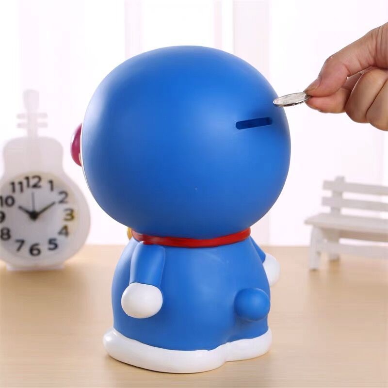 哆啦a梦机器猫摔不坏石膏娃娃白胚公仔 搪胶陶瓷彩绘儿童涂色钱罐