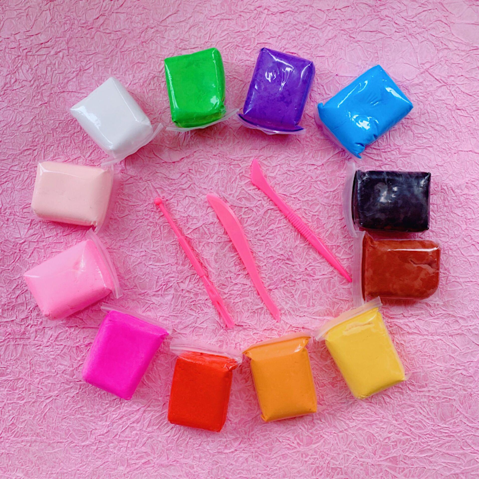 新款儿童彩泥玩具 厂家现货不黏手太空泥 12色24色36色超轻粘土