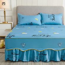 微派席梦思床罩床裙式床套单件防尘保护套1.5米1.8m床单床垫