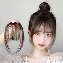 仿真发空气刘海假发女刘海假发自然假刘海隐形前额假发片超薄头帘