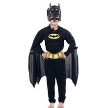 万圣节吸血鬼黑蝙蝠肌肉服装儿童化妆舞会cosplay演出服装外贸