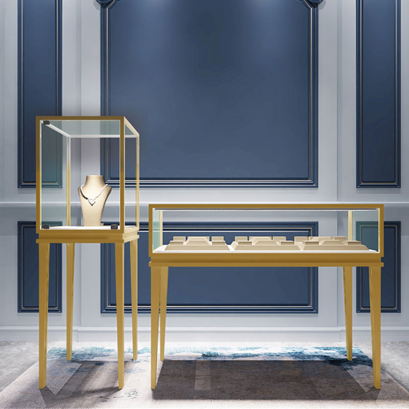 玻璃柜子工艺品展示柜珠宝柜台饰品玉石店铺产品陈列柜博物馆展柜