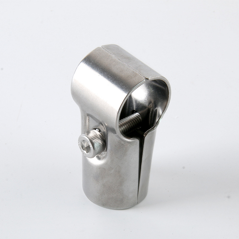 32mm不锈钢管304连接件2通晾衣架配件马桶扶手货架两通连接件接头