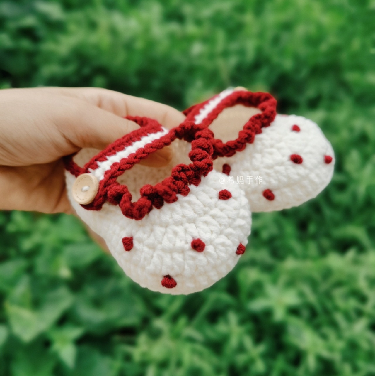 希妈手作 diy宝宝鞋手工钩针牛奶棉材料包非成品孕期打发时间