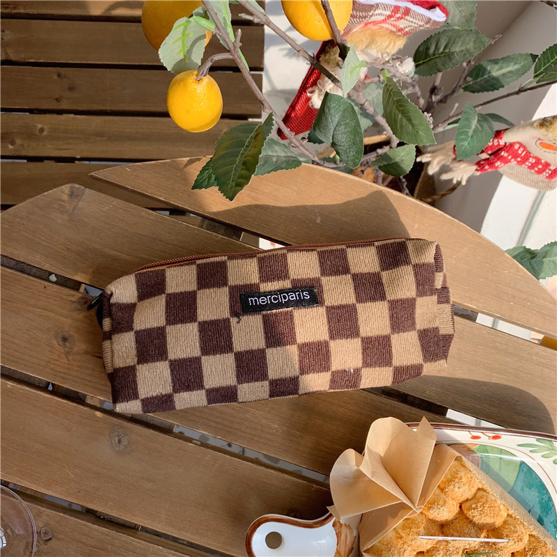 Storage Bag Small Bag Outdoor Portable Clutch Senior Female Temperament Corduroy Cosmetic Bag Wholesale