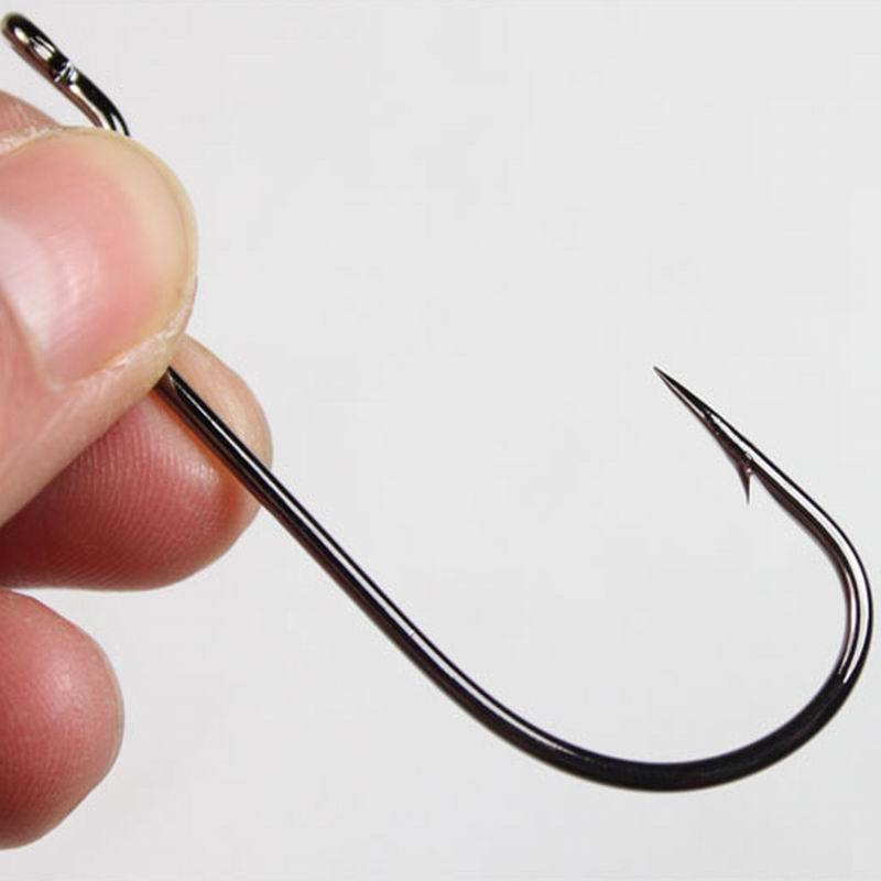窄腹曲柄钩路亚虫钩 9002worm hook 100粒1包-阿里巴巴