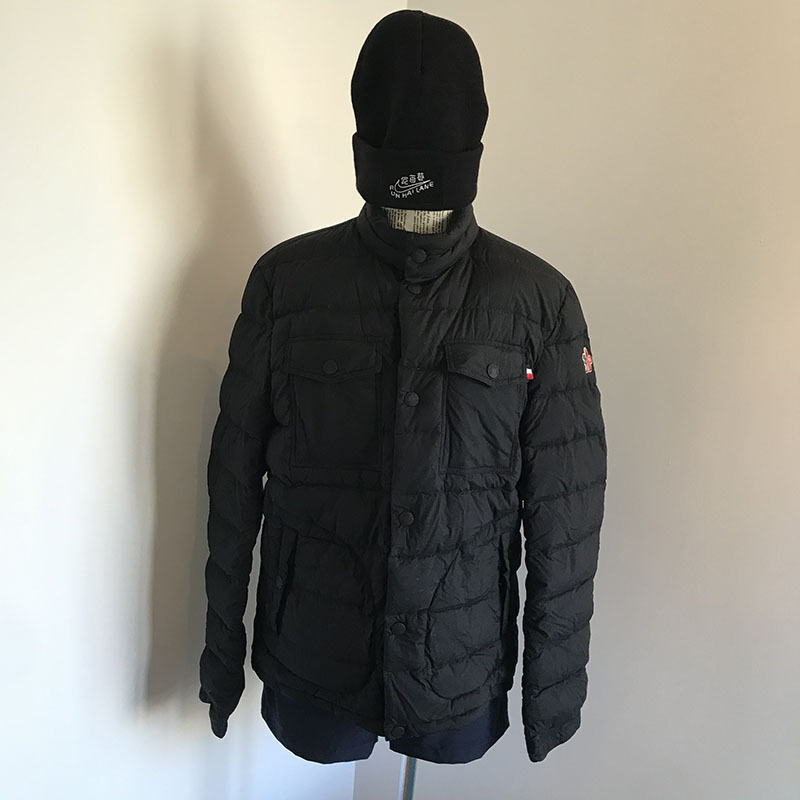 秋冬新款纯原法国羽皇立领口袋工装羽绒服纽扣鹅绒服附收纳袋