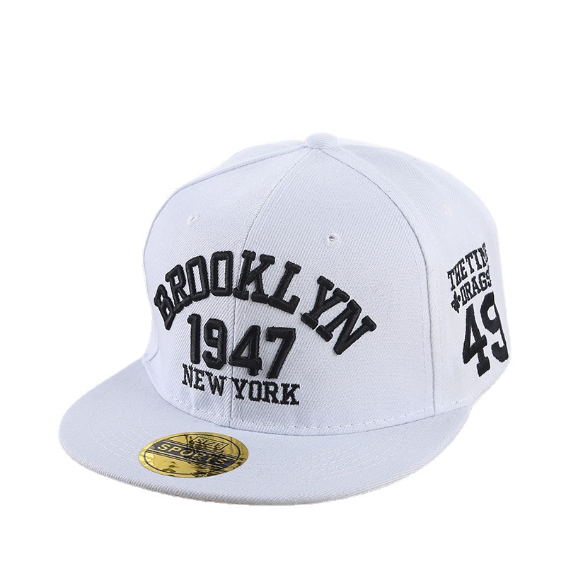 Korean Style Denim Baseball Cap Digital Letters Embroidered Fashion Brand Peaked Cap Big Head Circumference All-Match Sun Hat Factory Direct Sales