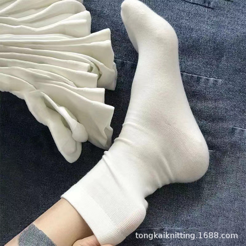 Women's Socks Japanese Style Loose Socks Maternity Socks Ins Trendy Boneless Women's Mid Tube Stockings Thin Autumn Black Internet Celebrity JK Long Socks