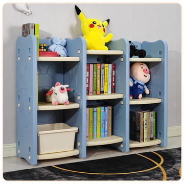 4i儿童书架 家用宝宝组合落地书柜 幼儿园绘本置物架玩具收纳