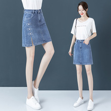 广州新塘牛仔裙女2024年新款时尚潮流夏季薄款短裙包臀显瘦半身裙
