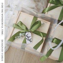 木质喜糖盒子批发伴娘百日宴满月生日礼物伴手礼森系婚礼空盒