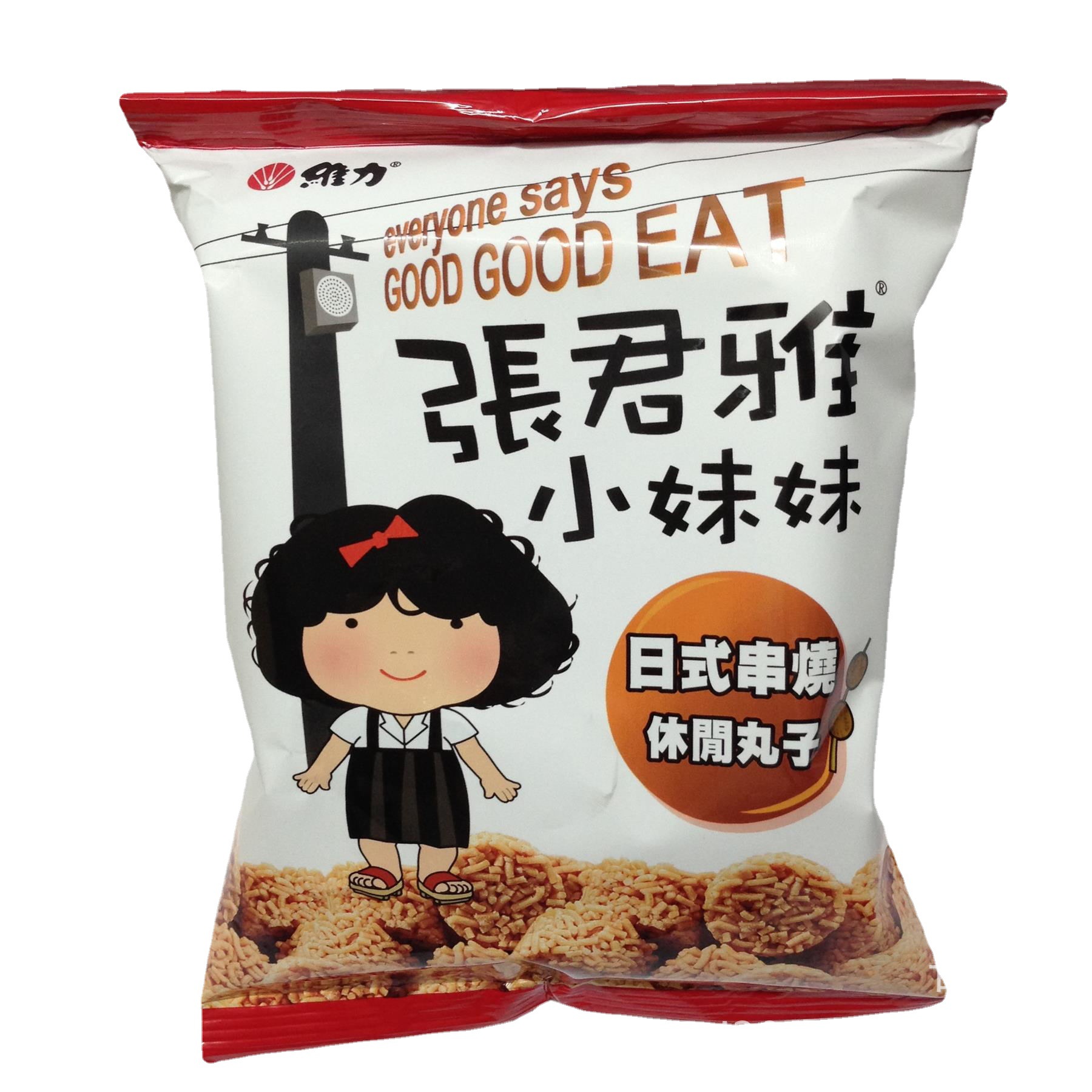批发供应台湾进口张君雅小妹妹日式串烧休闲丸子95克