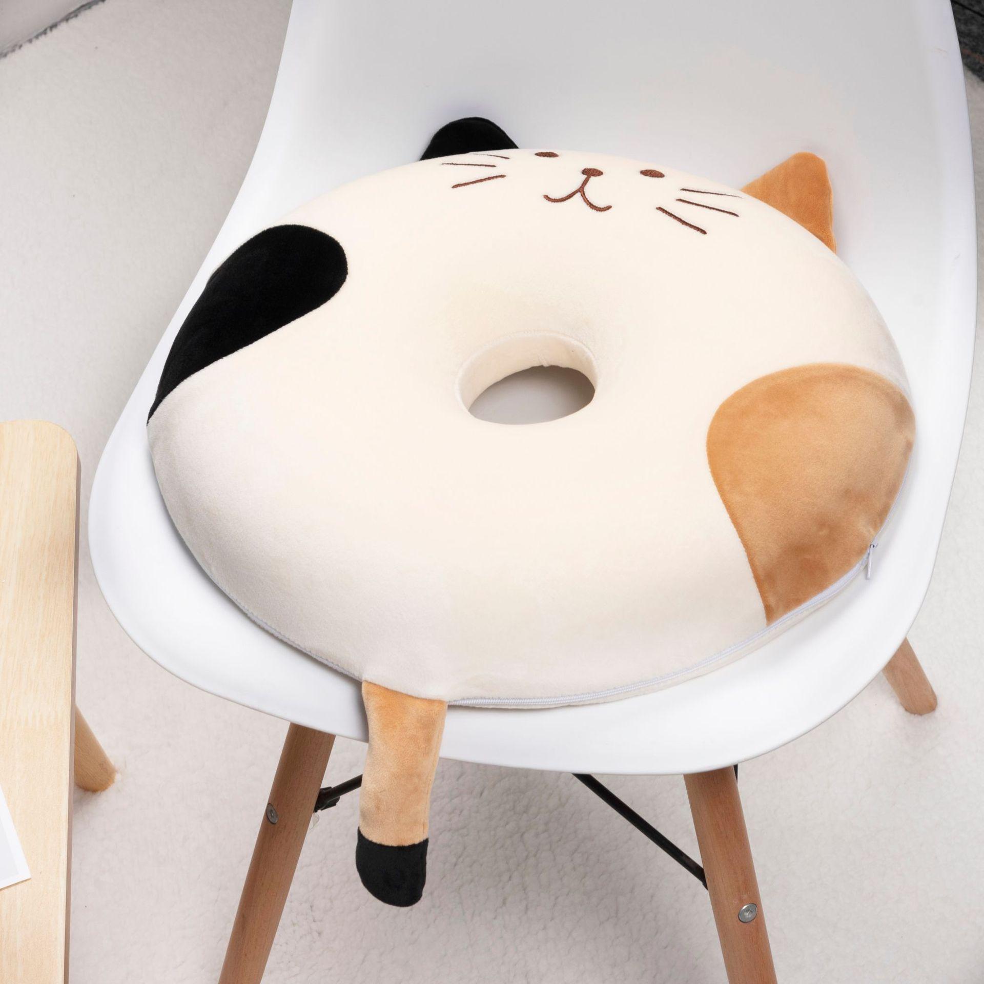 跨境热销记忆棉猫咪坐垫定制办公室椅子垫餐椅屁垫学生加厚凳子圆