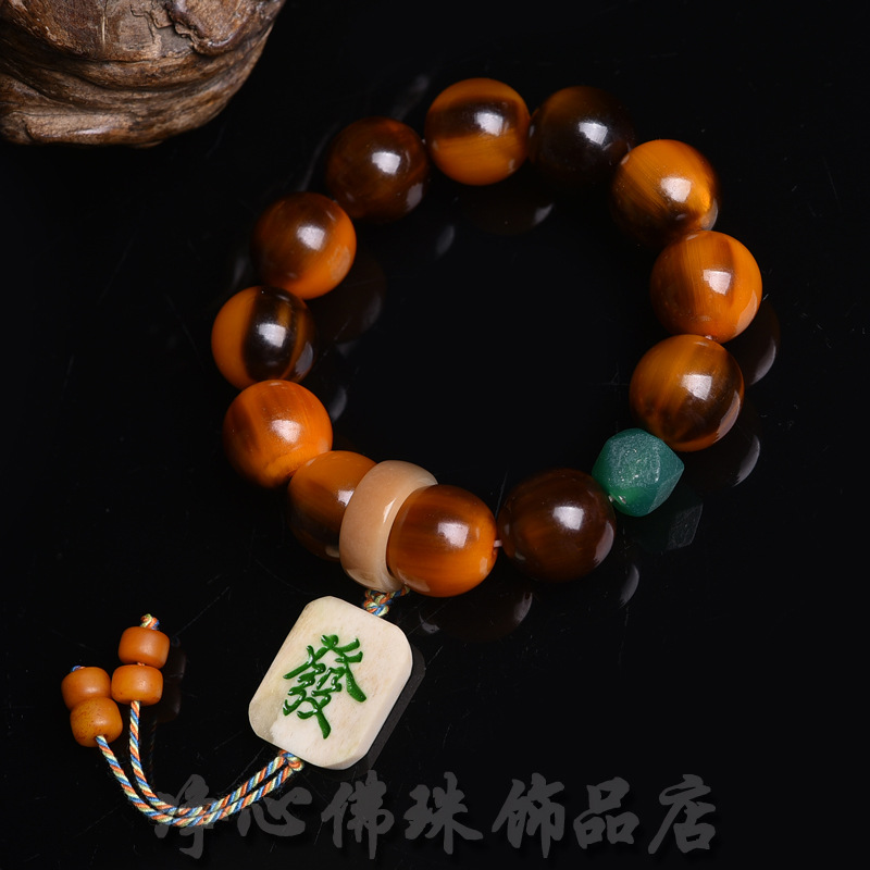 天然藏区牦牛角手串单圈藏式鹿角根付配饰男女文玩佛珠手链-阿里巴巴