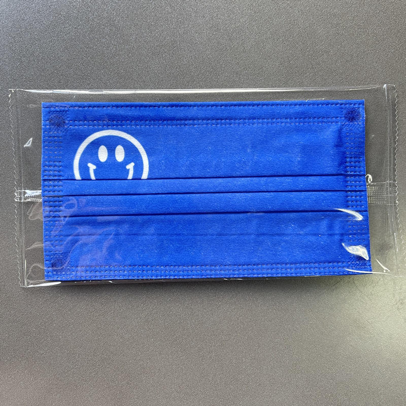 克莱因蓝口罩个性成人一次性口罩蓝色时尚潮款男女宝蓝色三层防护