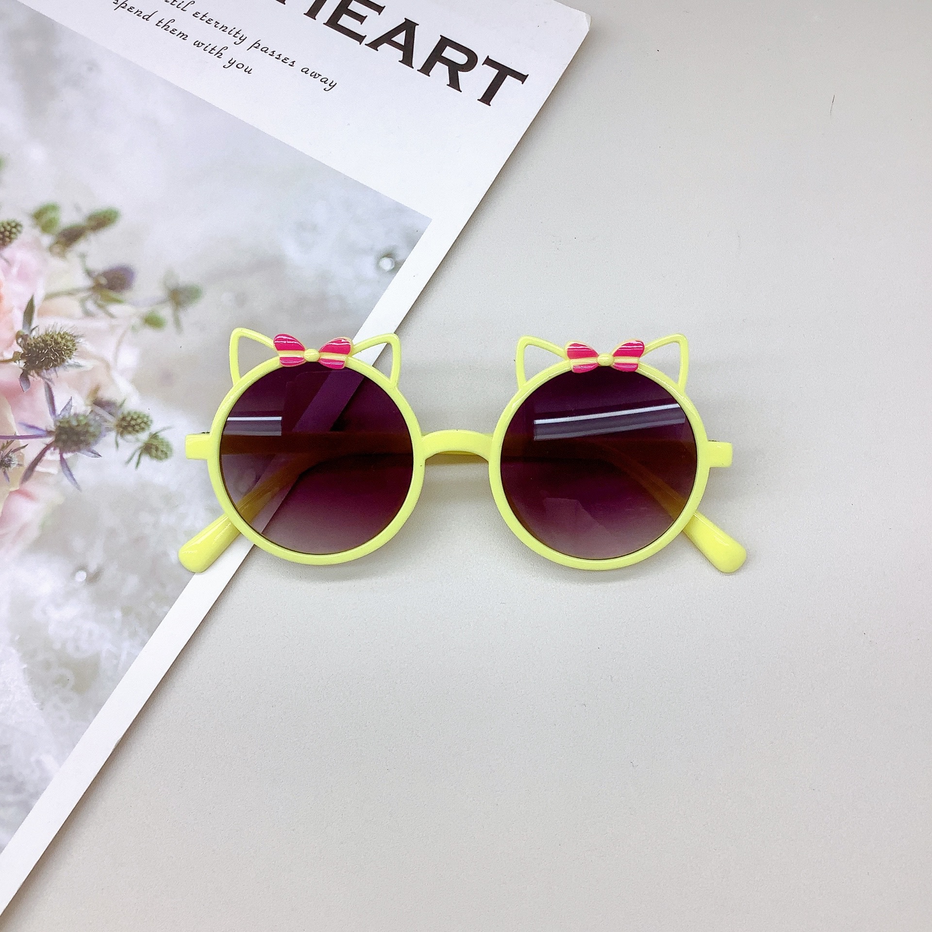 New Bow Cute Girls Sunglasses Sun Protection UV Protection Kids Sunglasses Eye Protection Sun Protection Boy Glasses