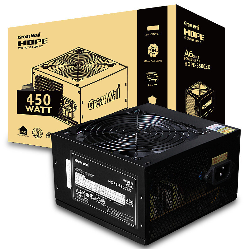 长城(greatwall) 额定450w hope-5500zk电脑电源适用rtx4060ti