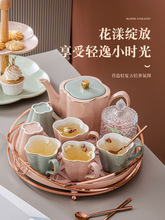 茶壶茶杯陶瓷茶具套装轻奢家用客厅高档下午茶整套茶具礼盒北欧风