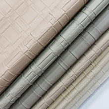 定制颜色PVC人造革防水皮料布料装饰软包箱包沙发皮革面料编织纹