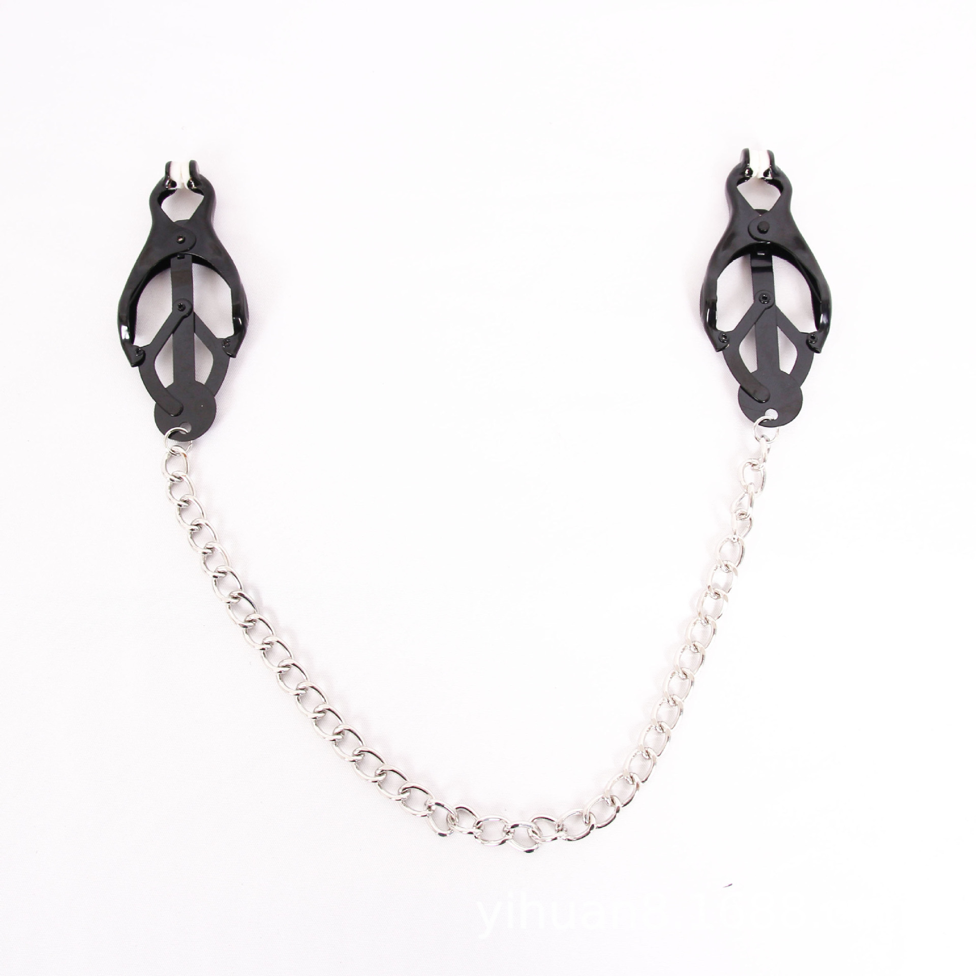 黑狼情趣用品金属长链蝴蝶夹新款乳夹另类玩具厂家直销一件代发