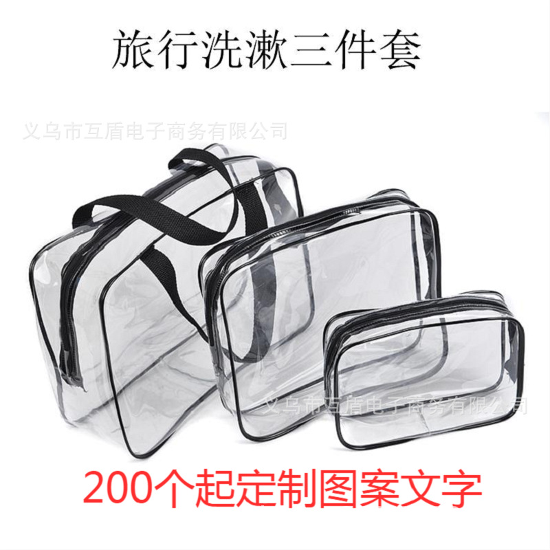 Transparent Cosmetic Bag Pvc Waterproof Wash Bag Portable Travel Storage Bag Wash Bag Available Logo in Stock