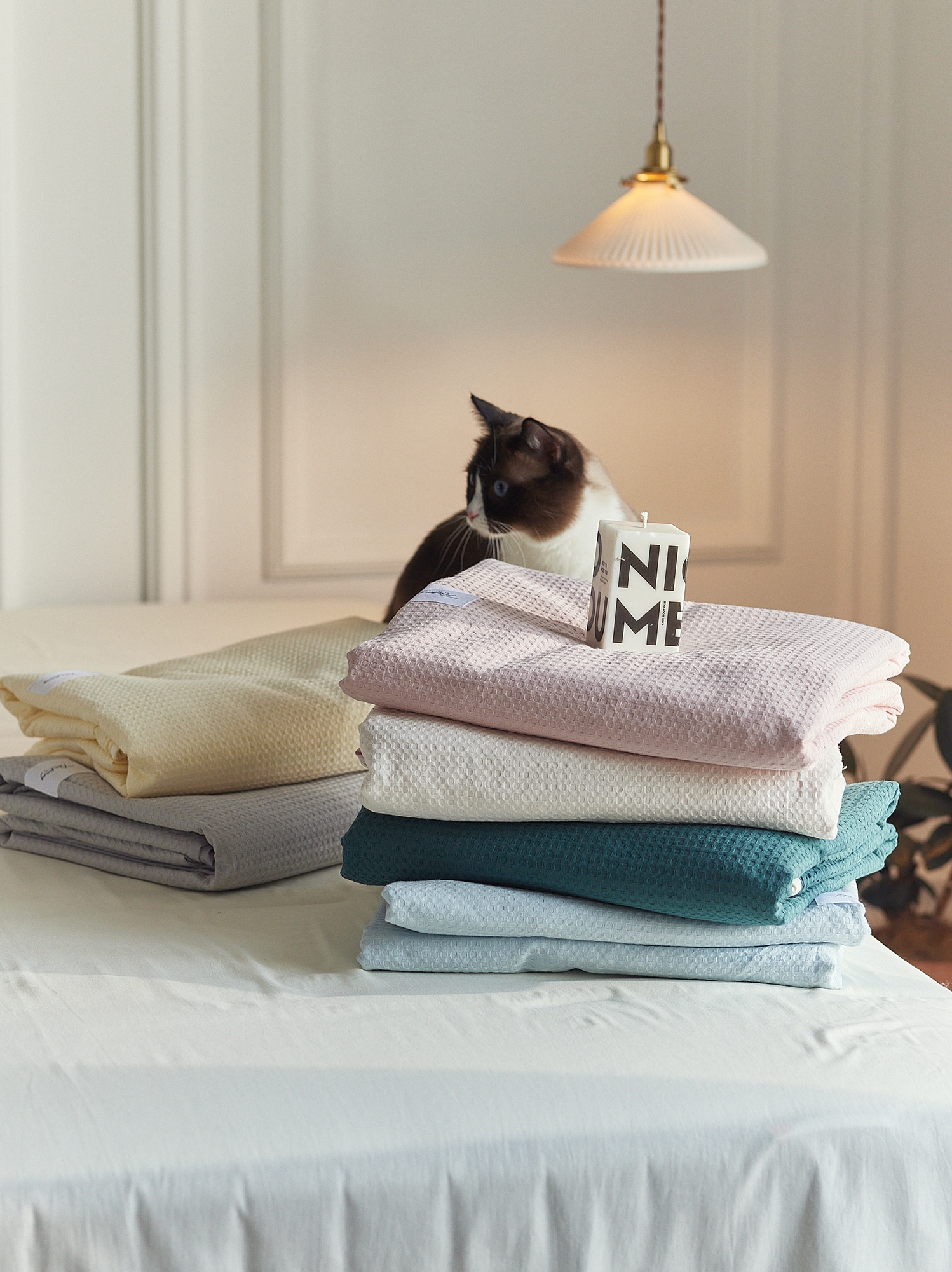 w1tr60支气质简约质感华夫格被套单件 纯色单人双人被罩1-阿里巴巴