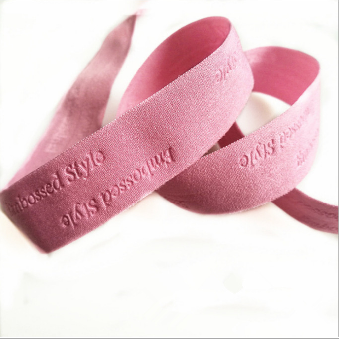 Clothing Accessories 2cm Embossed Pressed Words Nylon Woven Tape Clothing Printing Ribbon Pair Elastic Band Clothes Edging