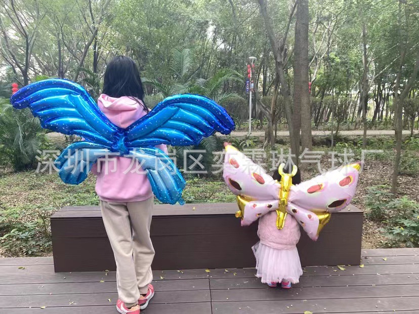Angel Butterfly Bat Wings Aluminum Balloon Wholesale Toy Wedding Theme Birthday Party Decoration Stall Balloon