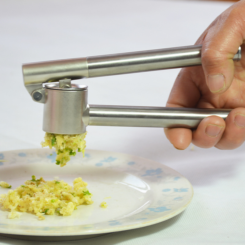 家用大蒜压蒜器蒜夹子304不锈钢大号榨捏蒜器蒜泥器捣蒜器手动夹