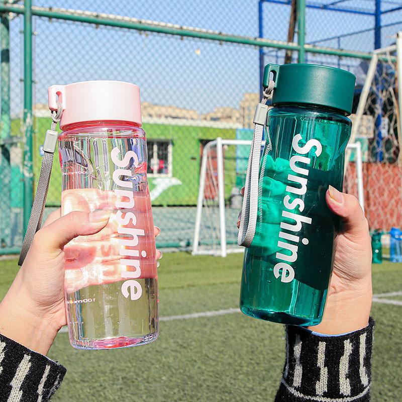 Student Drop-Resistant Thickened Portable Portable Creative Plastic Water Cup Men and Women Explosion-Proof Creative Sports Bottle Sports Tumbler