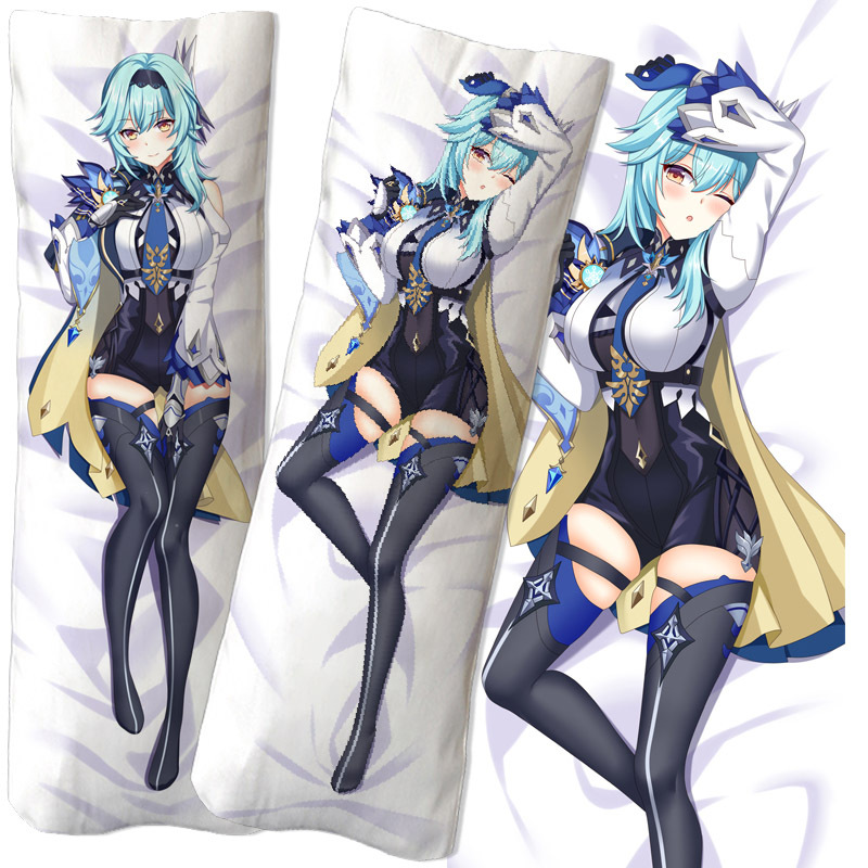 原神七七丽莎同人等身抱枕刻晴优菈二次元卡通动漫枕套印花抱枕套